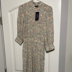NWOT Ralph Lauren Floral Fit and Flare Vintage Dress